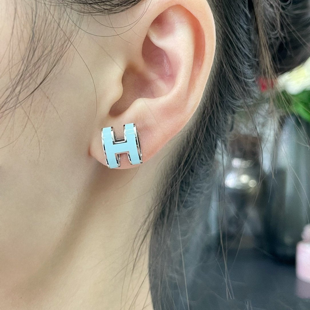 [⭐⭐JeweliWhal]POP H SKY BLUE STUD EARRINGS