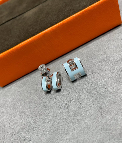 [⭐⭐JeweliWhal]POP H SKY BLUE STUD EARRINGS