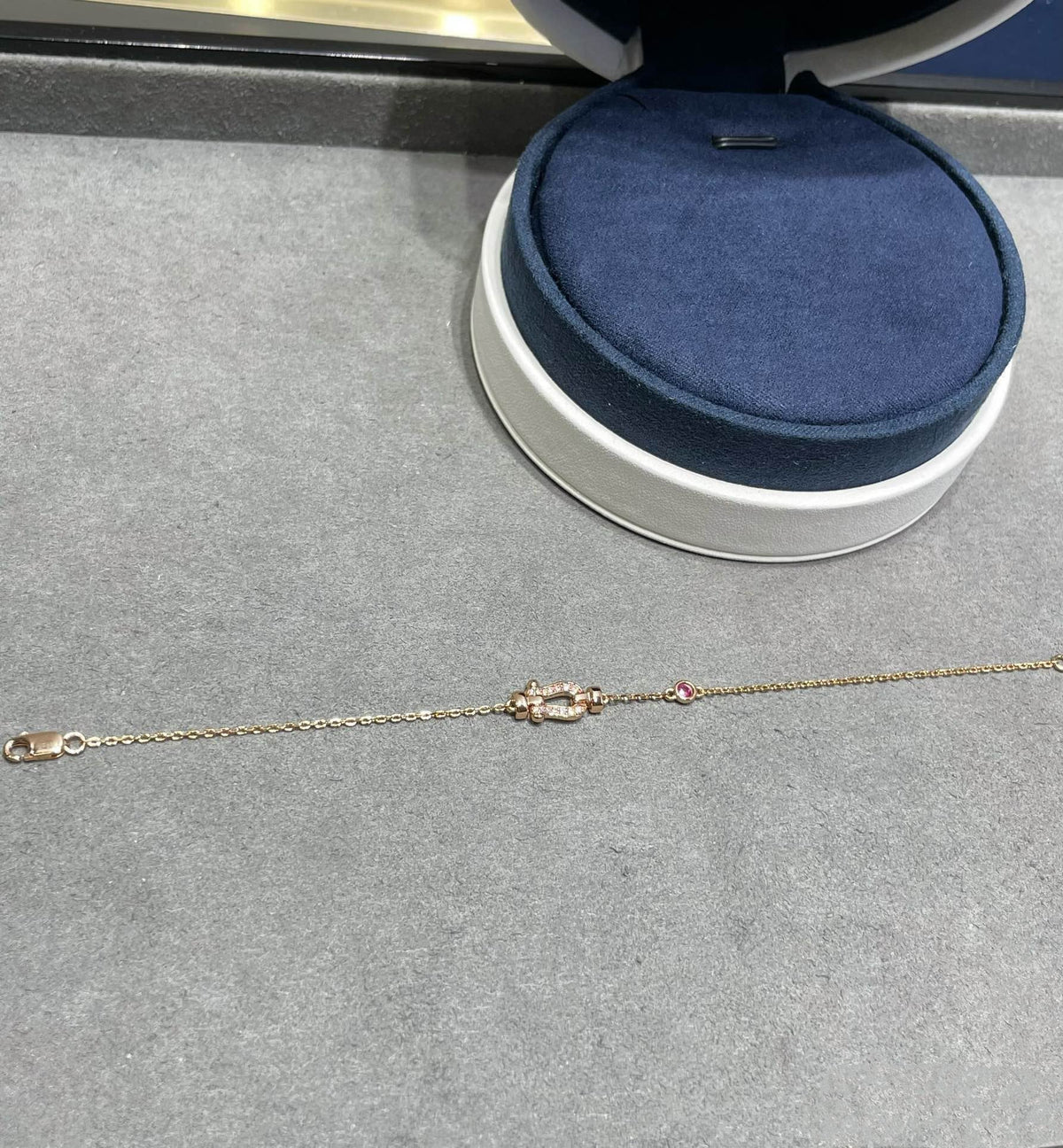 [⭐⭐JeweliWhal]FORCE 10 DIAMOND CHAIN LINK PINK GOLD BRACELET
