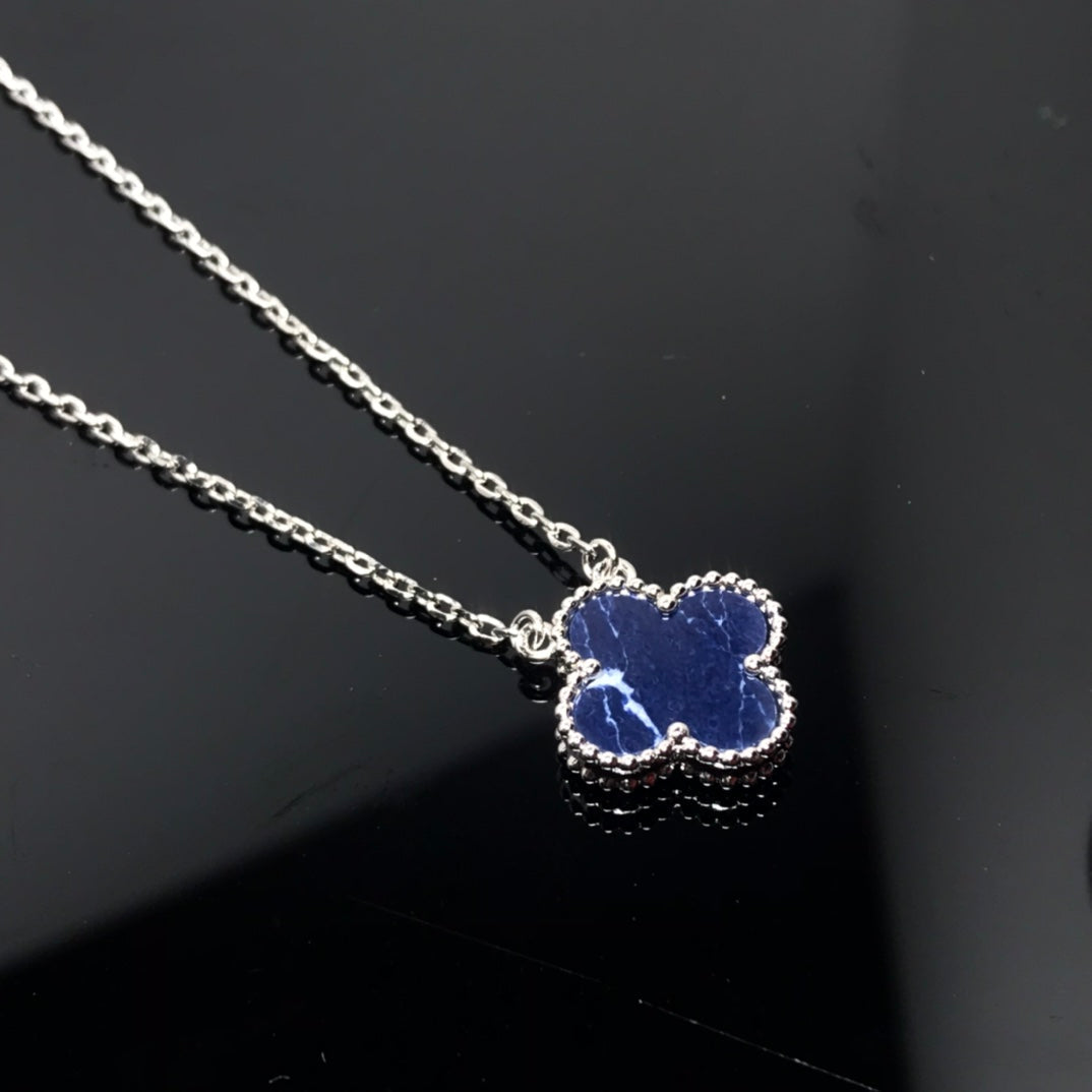 [⭐⭐JeweliWhal]CLOVER PIETERSITE SILVER LONG NECKLACE