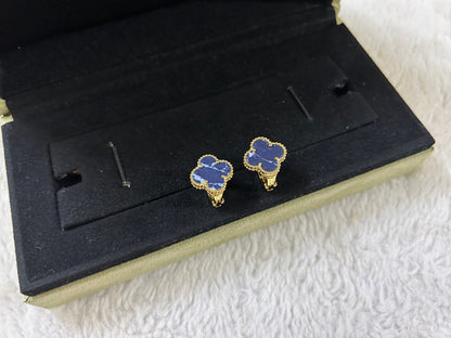 [⭐⭐JeweliWhal]CLOVER PIETERSITE MEDIUM STUD EARRINGS
