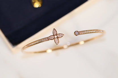 [⭐⭐JeweliWhal]IDYLLE GOLD OPEN BRACELET DIAMOND PAVED