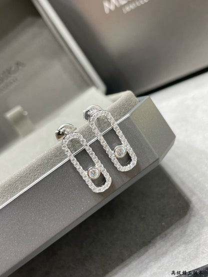 [⭐⭐JeweliWhal]MOVE UNO STUD DIAMOND PAVED EARRINGS