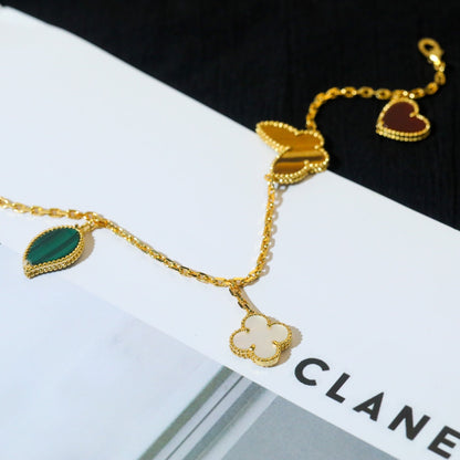 [⭐⭐JeweliWhal]LUCKY SPRING 5 MOTIF GOLD BRACELET