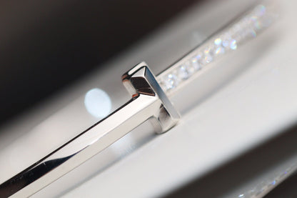 [⭐JeweliWhal]NARROW T1 HINGED BANGLE DIAMOND SILVER