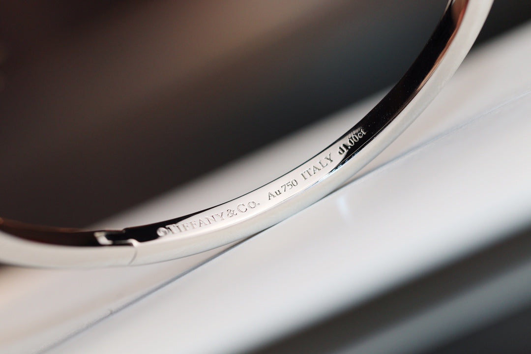 [⭐JeweliWhal]NARROW T1 HINGED BANGLE DIAMOND SILVER