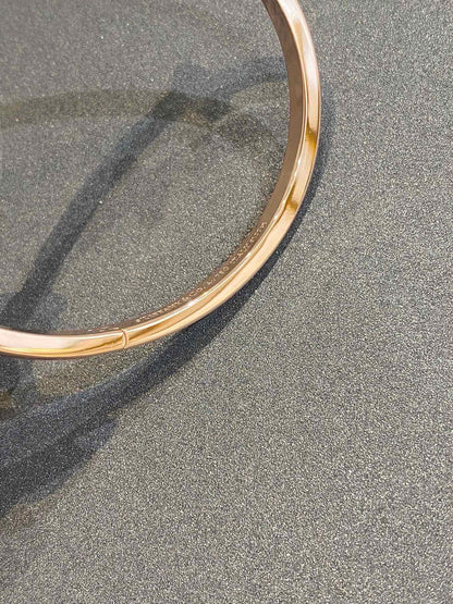 [⭐JeweliWhal]NARROW T1 HINGED BANGLE DIAMOND PINK GOLD