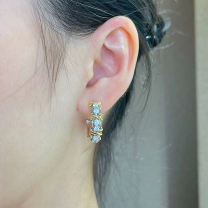 [⭐JeweliWhal]SCHLUMBERGER GOLD DIAMOND EARRINGS