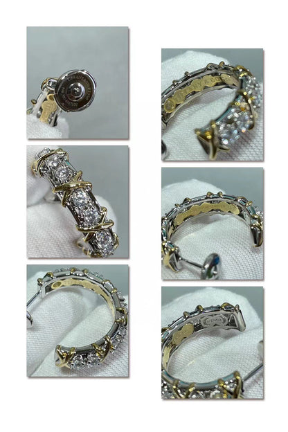[⭐JeweliWhal]SCHLUMBERGER GOLD DIAMOND EARRINGS