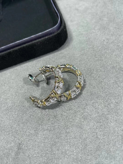 [⭐JeweliWhal]SCHLUMBERGER GOLD DIAMOND EARRINGS