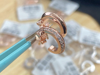 [⭐JeweliWhal]T1 HOOP DIAMOND EARRINGS
