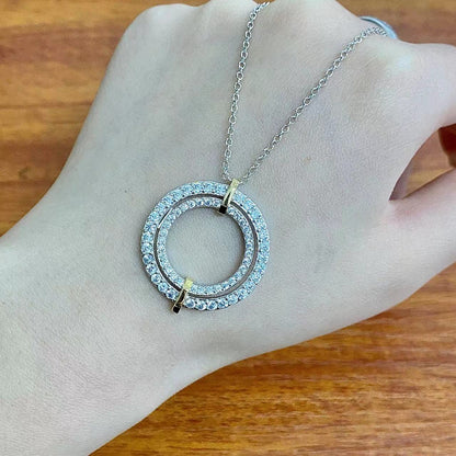 [⭐JeweliWhal]EDGE DIAMOND GOLD SILVER NECKLACE