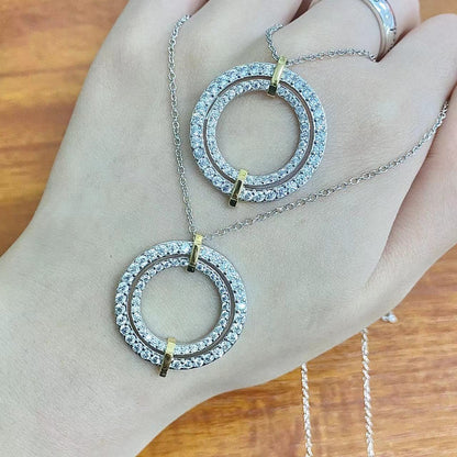 [⭐JeweliWhal]EDGE DIAMOND GOLD SILVER NECKLACE