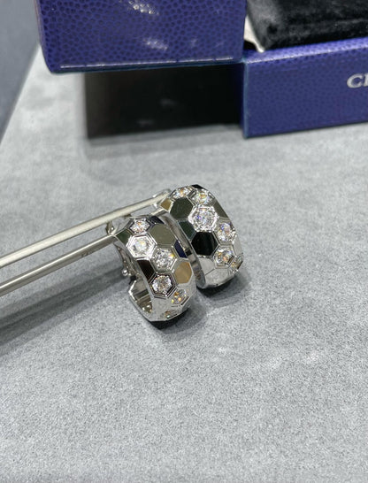 [⭐⭐JeweliWhal]BEE LOVE DIAMOND HOOP EARRINGS