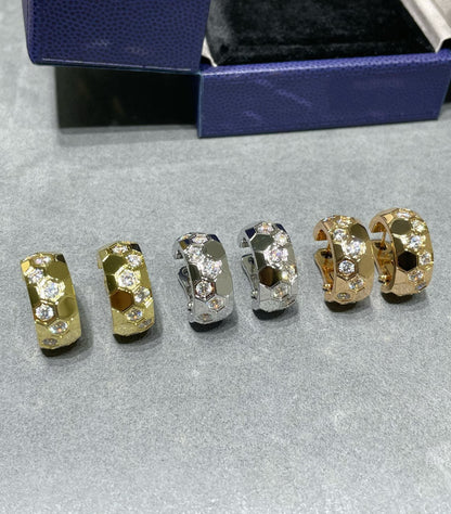 [⭐⭐JeweliWhal]BEE LOVE DIAMOND HOOP EARRINGS