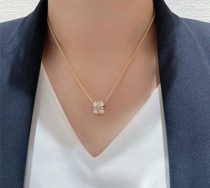 [⭐⭐JeweliWhal]BEE LOVE DIAMOND PAVED 3 ROW NECKLACE