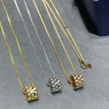 [⭐⭐JeweliWhal]BEE LOVE DIAMOND PAVED 3 ROW NECKLACE