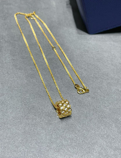 [⭐⭐JeweliWhal]BEE LOVE DIAMOND PAVED 3 ROW NECKLACE