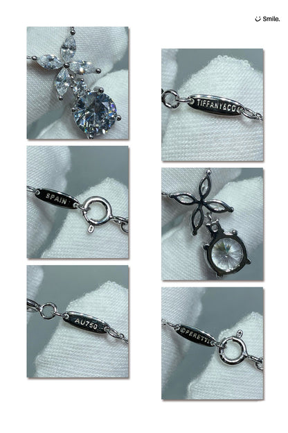[⭐JeweliWhal]VICTORIA PENDANT SILVER DIAMOND NECKLACE