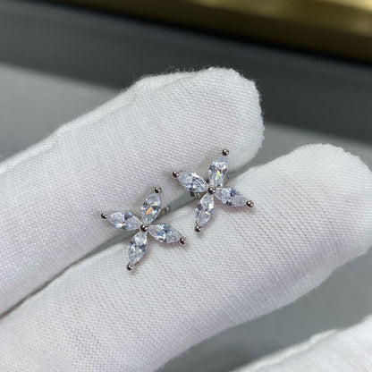 [⭐JeweliWhal]VICTORIA SILVER DIAMOND STUD MINI EARRINGS