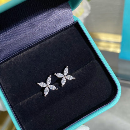 [⭐JeweliWhal]VICTORIA SILVER DIAMOND STUD MINI EARRINGS
