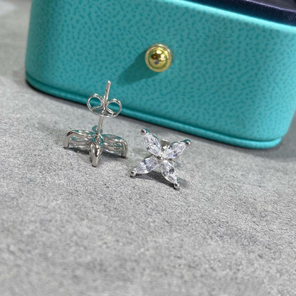 [⭐JeweliWhal]VICTORIA SILVER DIAMOND STUD MINI EARRINGS