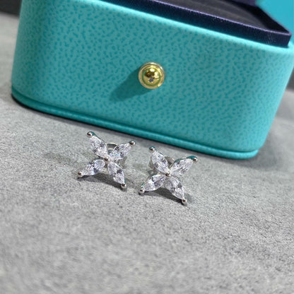 [⭐JeweliWhal]VICTORIA SILVER DIAMOND STUD MINI EARRINGS