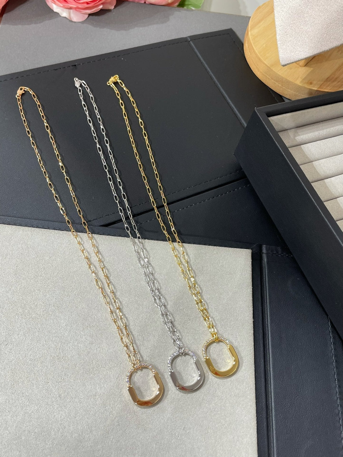 [⭐JeweliWhal]LOCK MEDIUM PENDANT DIAMOND NECKLACE