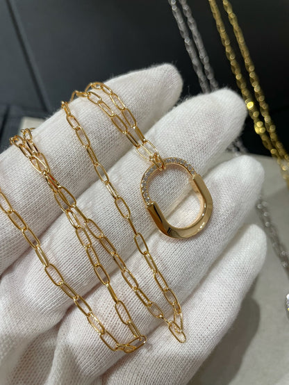 [⭐JeweliWhal]LOCK MEDIUM PENDANT DIAMOND NECKLACE
