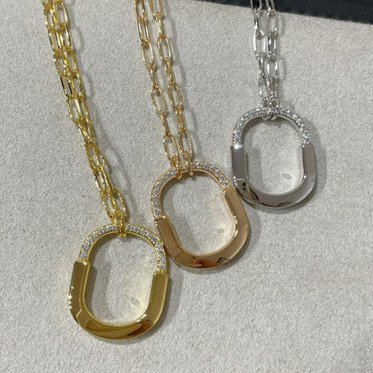 [⭐JeweliWhal]LOCK MEDIUM PENDANT DIAMOND NECKLACE