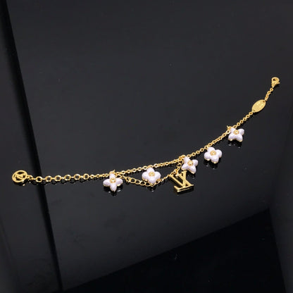 [⭐⭐JeweliWhal]LOGO 6 MOTIF STAR AND SUN GOLD BRACELET