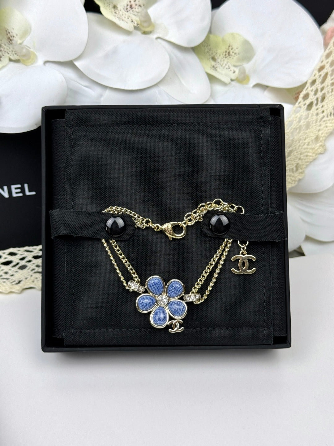 [⭐⭐JeweliWhal]VOLTE New Blue Floral Double-Layer Bracelet