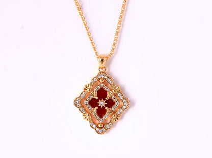 [⭐⭐JeweliWhal] B.C.L ENAMEL ROTATING SINGLE-DIAMOND NECKLACE（Various colors）