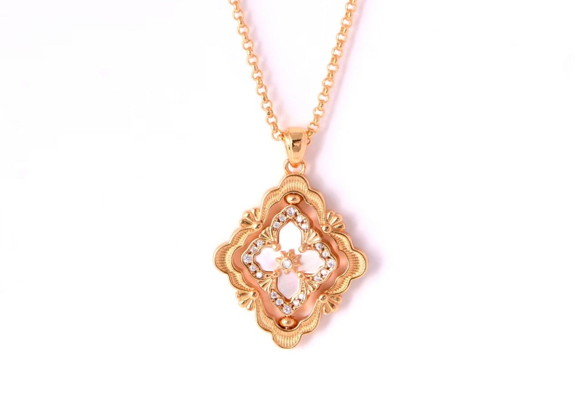 [⭐⭐JeweliWhal] B.C.L ENAMEL ROTATING SINGLE-DIAMOND NECKLACE（Various colors）