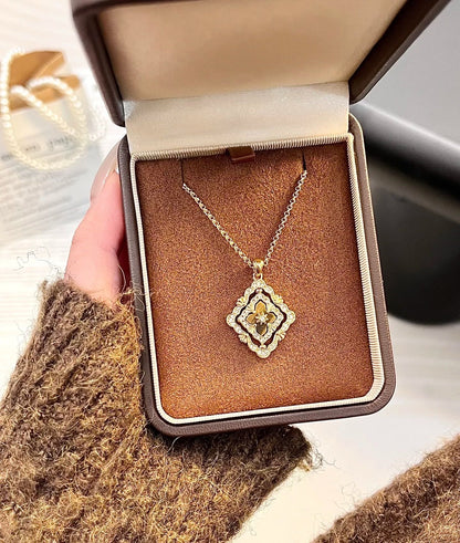 [⭐⭐JeweliWhal] B.C.L ENAMEL ROTATING SINGLE-DIAMOND NECKLACE（Various colors）