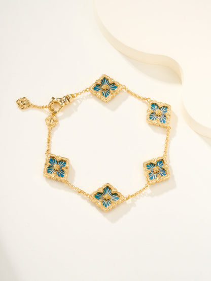 [⭐⭐JeweliWhal]B.C.L ENAMELED Five-Flower Bracelet（Various Colors)