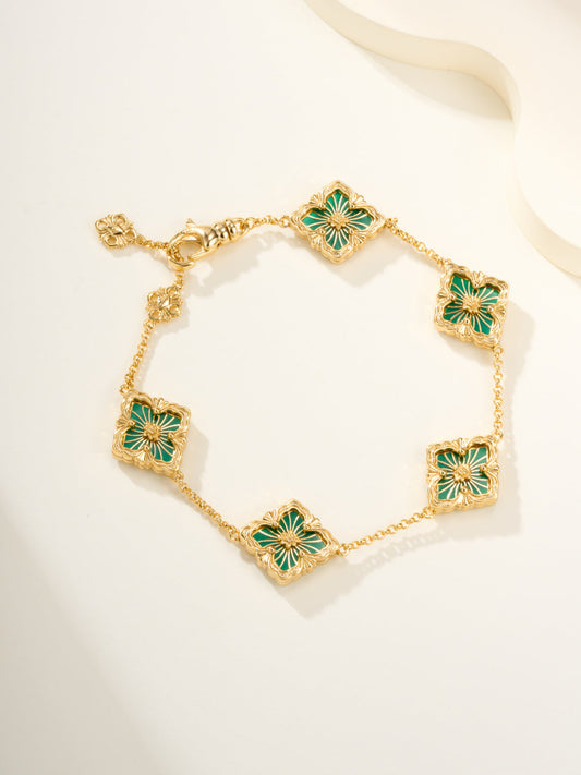 [⭐⭐JeweliWhal]B.C.L ENAMELED Five-Flower Bracelet（Various Colors)