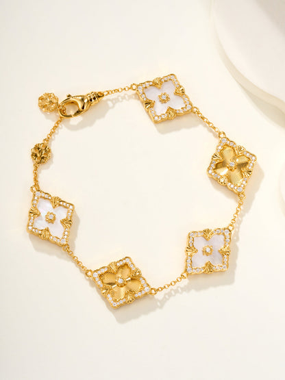 [⭐⭐JeweliWhal]B.C.L ENAMELED Five-Flower Bracelet（Various Colors) BIG SIZE
