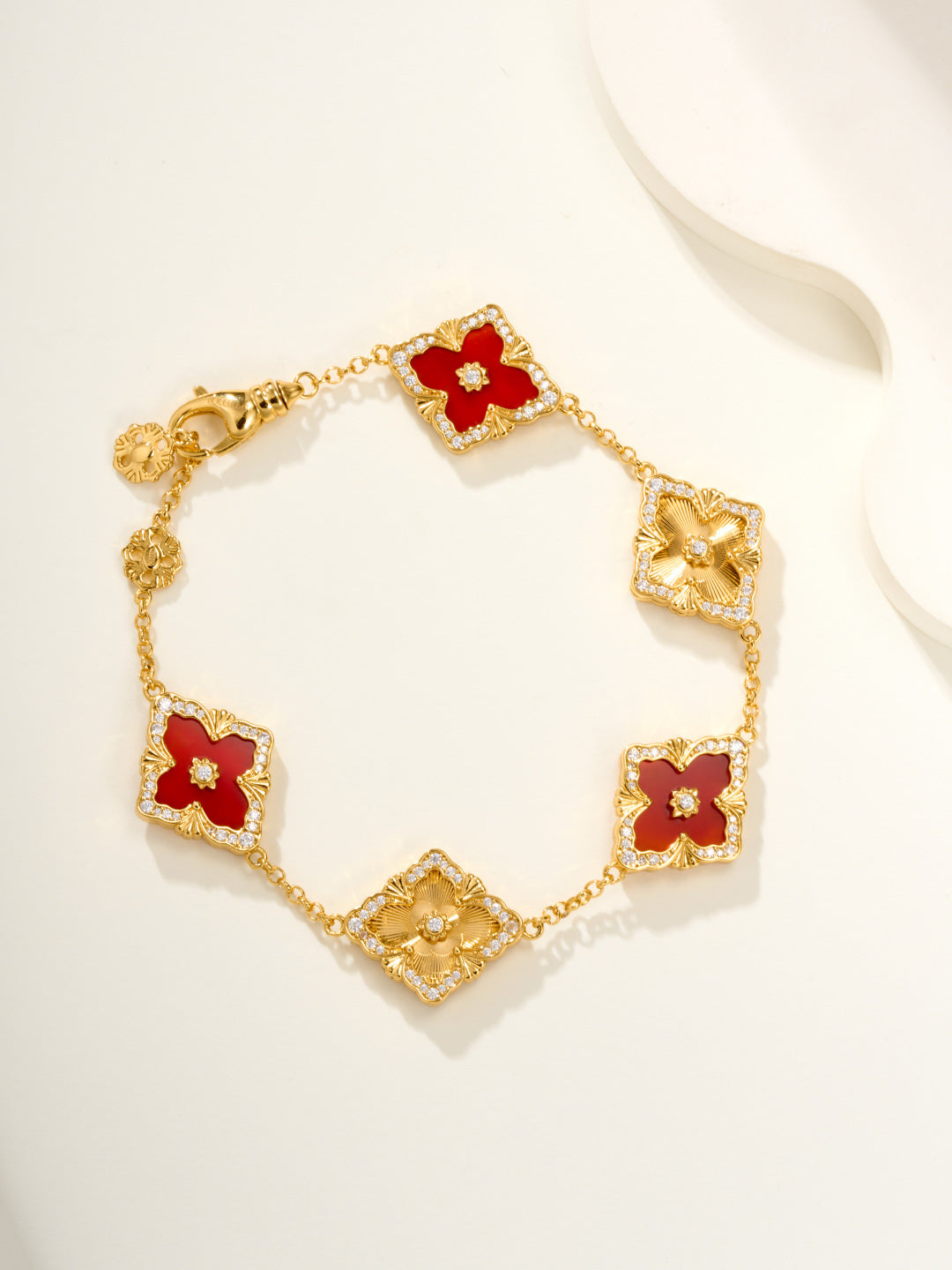 [⭐⭐JeweliWhal]B.C.L ENAMELED Five-Flower Bracelet（Various Colors) BIG SIZE