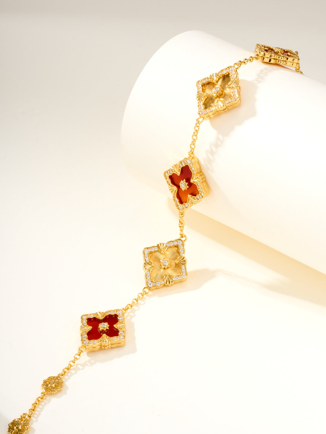 [⭐⭐JeweliWhal]B.C.L ENAMELED Five-Flower Bracelet（Various Colors) BIG SIZE