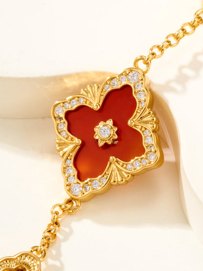 [⭐⭐JeweliWhal]B.C.L ENAMELED Five-Flower Bracelet（Various Colors) BIG SIZE