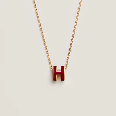 [⭐⭐JeweliWhal]HM CLIC RED ENAMEL GOLD NECKLACE