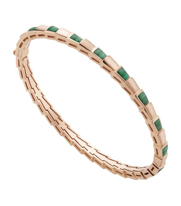 [⭐⭐JeweliWhal]SERPENTI BRACELET PINK GOLD MALACHITE