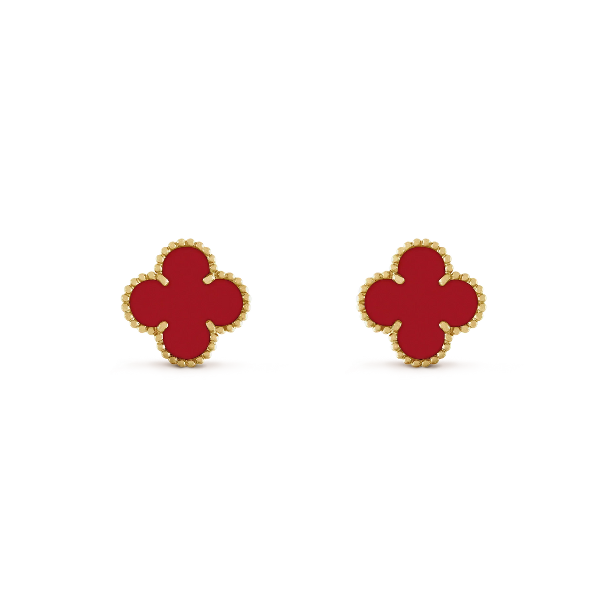 [⭐⭐JeweliWhal]CLOVER MINI 9.5MM CARNELIAN EARRINGS