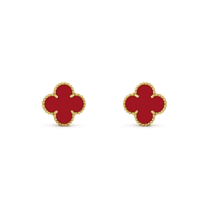 [⭐⭐JeweliWhal]CLOVER MINI 9.5MM CARNELIAN EARRINGS