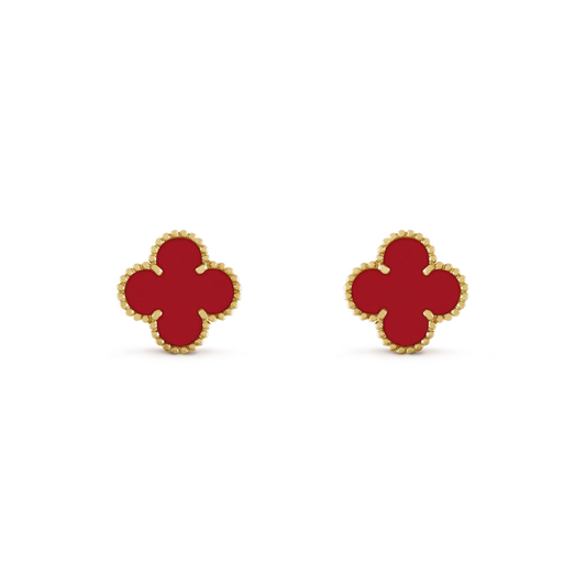 [⭐⭐JeweliWhal]CLOVER MINI 9.5MM CARNELIAN EARRINGS