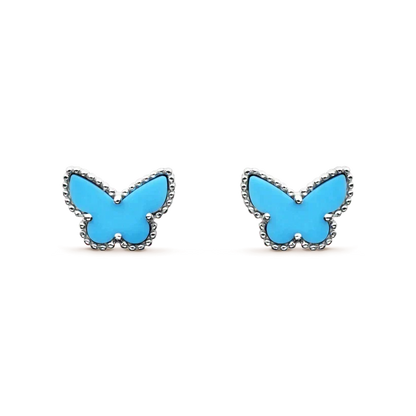 [⭐⭐JeweliWhal]BUTTERFLY TURQUOISE EARRINGS SILVER