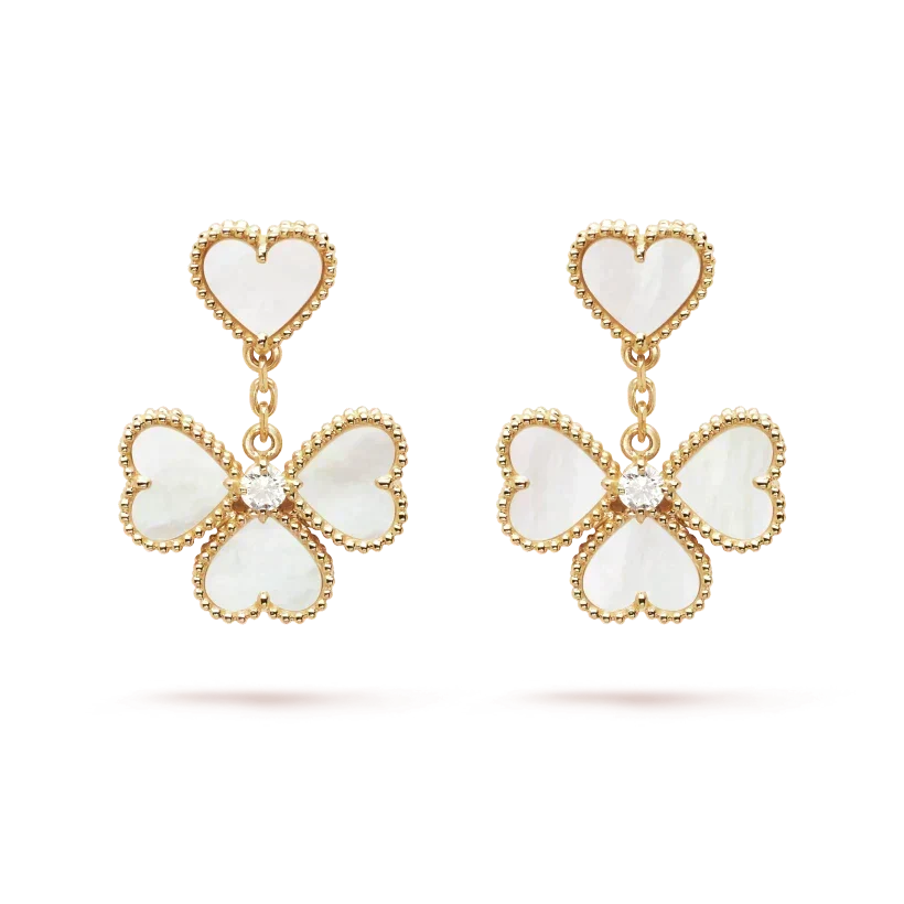 [⭐⭐JeweliWhal]CLOVER SWEET WHITE MOP EARRINGS