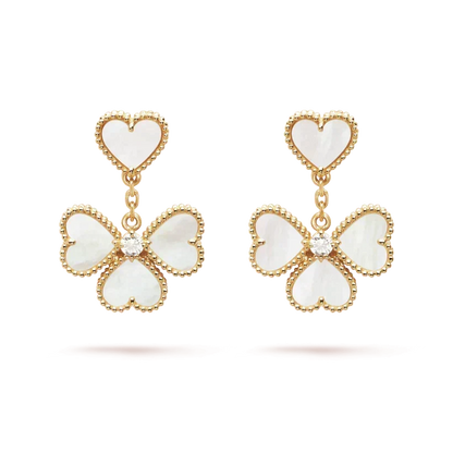 [⭐⭐JeweliWhal]CLOVER SWEET WHITE MOP EARRINGS