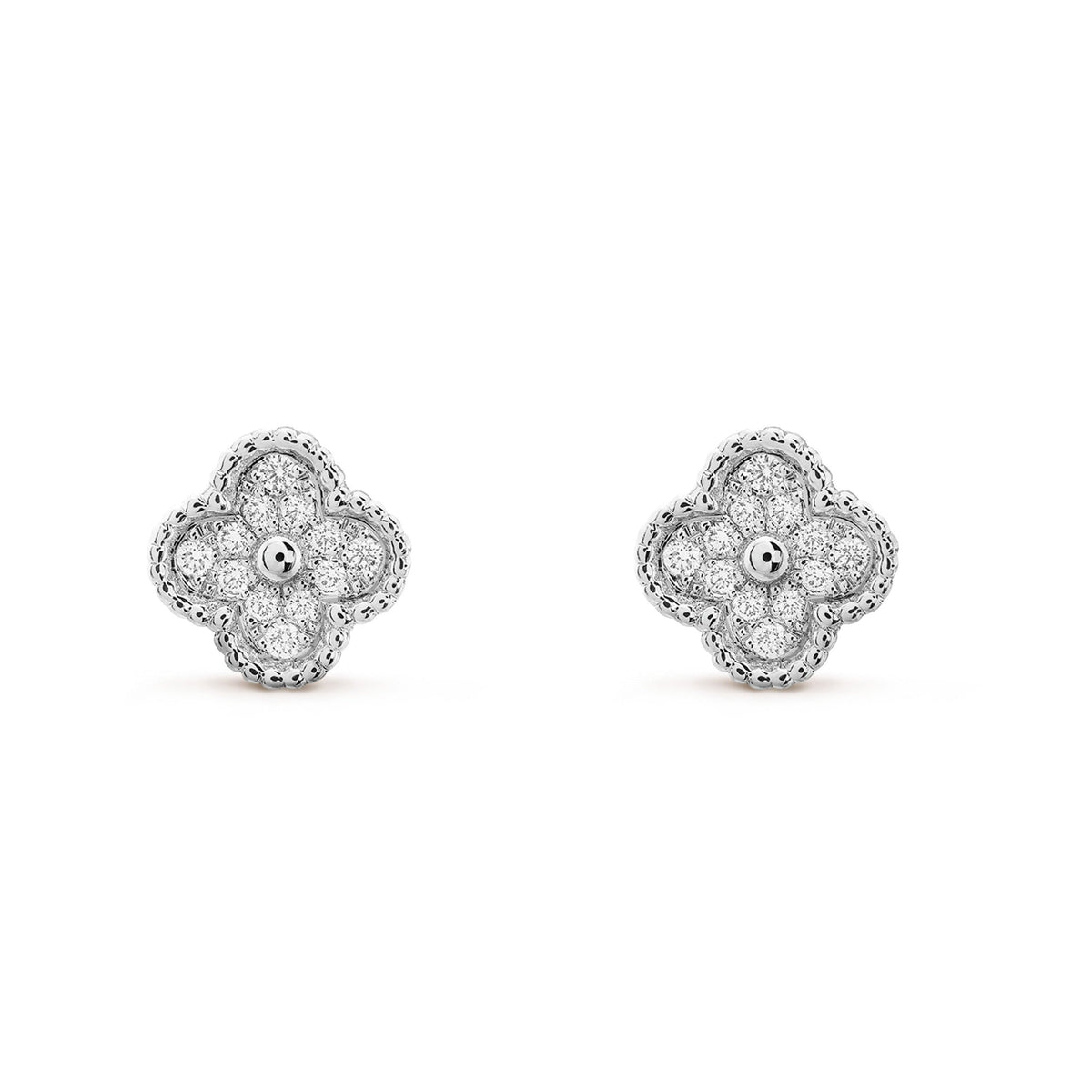 [⭐⭐JeweliWhal]CLOVER MINI DIAMOND STUD EARRINGS